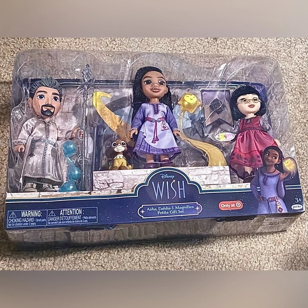 Disney Wish Doll Trio with Purple and Red Outfits